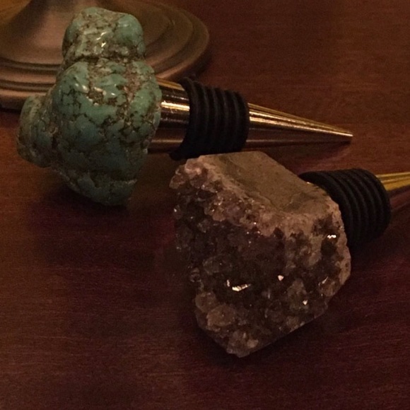 NWT WINE STOPPER (Natural stone wine, bottle, - Picture 3 of 3